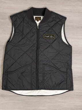 Men's Quilted Black Vest - Classic Sleeveless Jacket